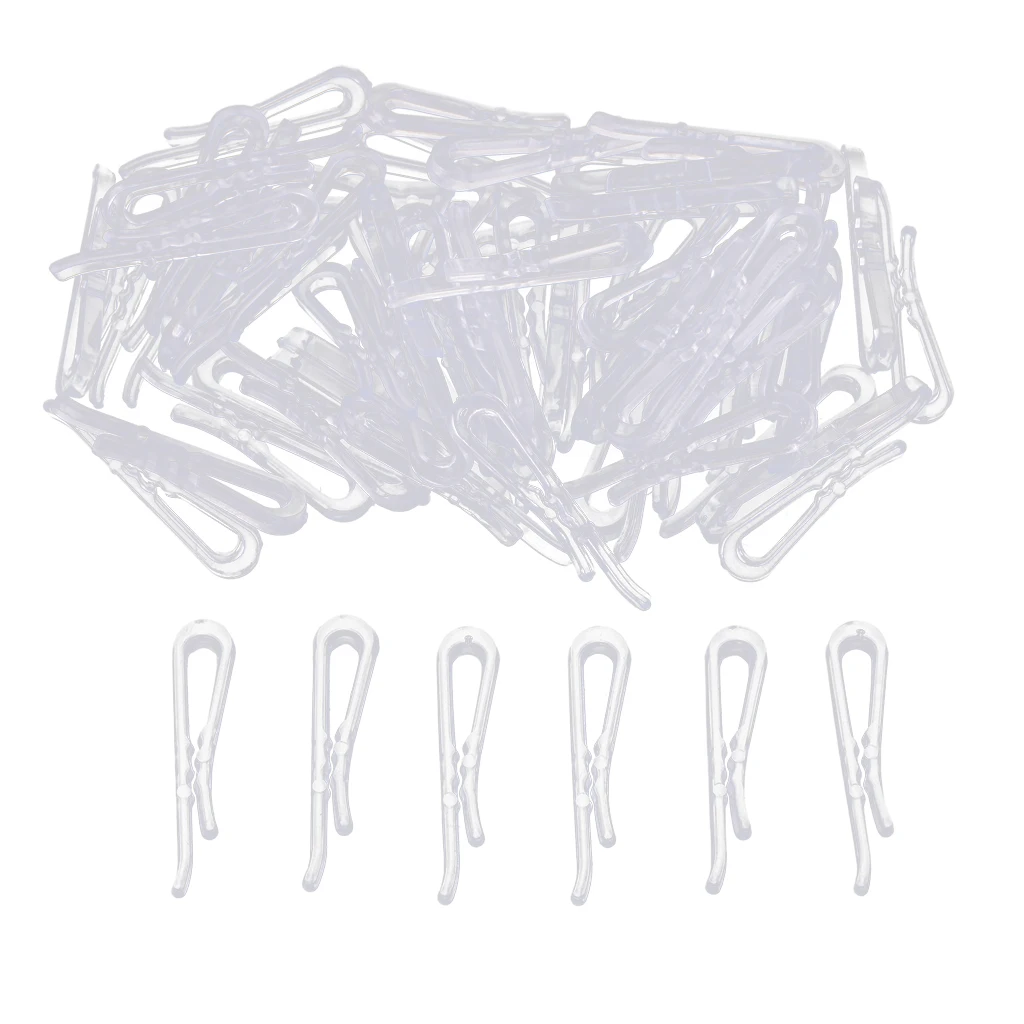 200Pcs Bulk Clear Plastic Alligator Clips For Folding Shirt Ties Socks Pants