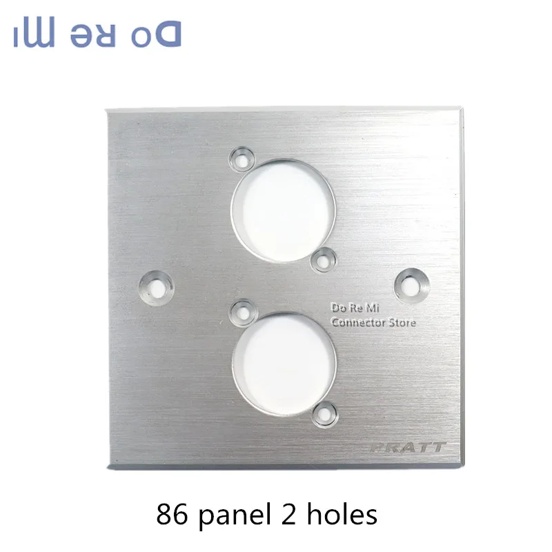 Aluminum Alloy White 86 panel type D 1 2，4-hole used on the Tpye-D module VGA HDMI BNC CAT6（Bottom case not included）