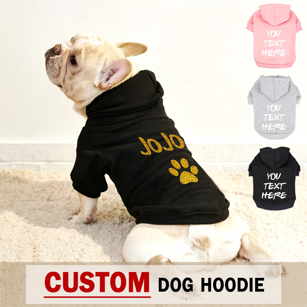 

Custom Dog Cat Hoodie Clothes French Bulldog Puppy Dog Coat Sweatshirt Cotton Winter Dog Cat Clothing Shirt Chihuahua Yorkshire