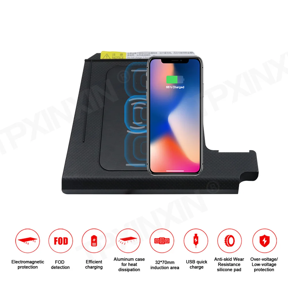 QI Car Wireless Charger For Honda Accord 9 Series 2016 2017 2018 Infrared Fast Wireless Charging Car Phone Holder For Iphone