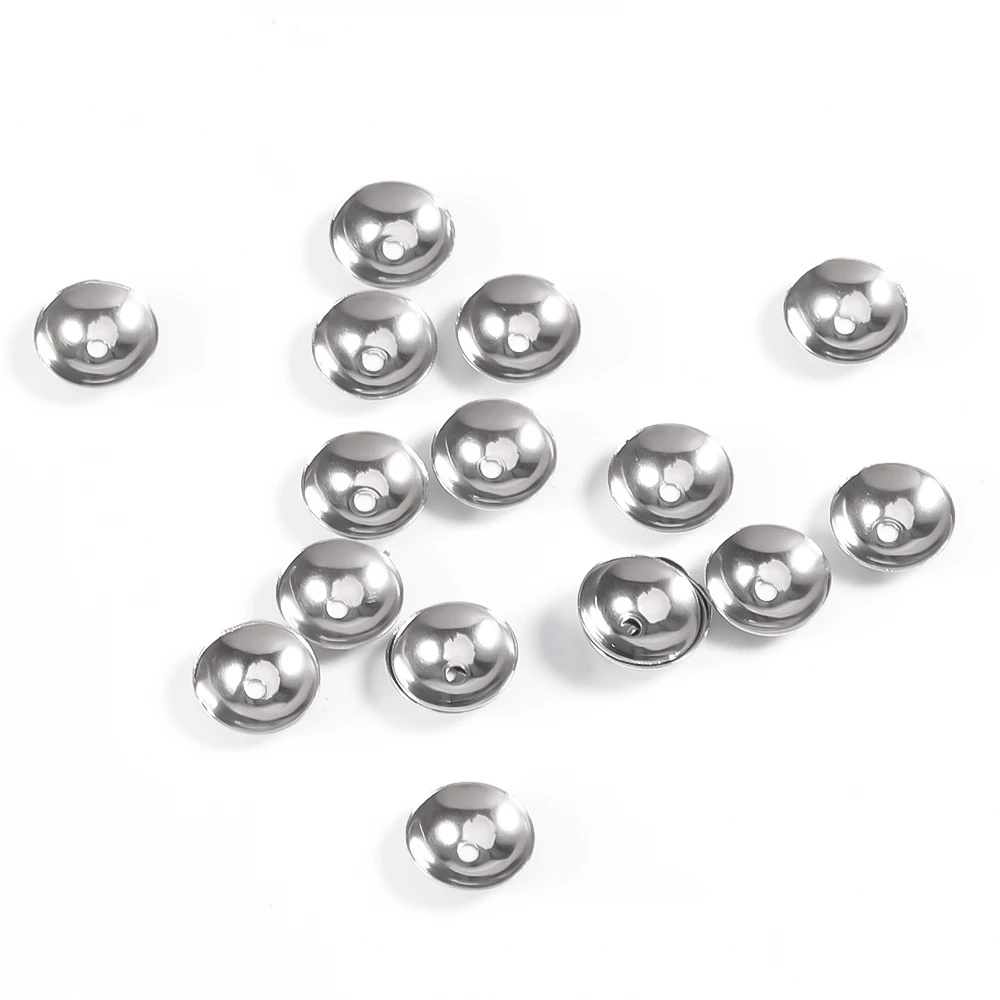 200 pieces Loose Spacer Bead Caps Stainless Steel Round Cone End Beads Cap 3/4/5/6/8mm Accessorie For DIY Jewelry Finding Making