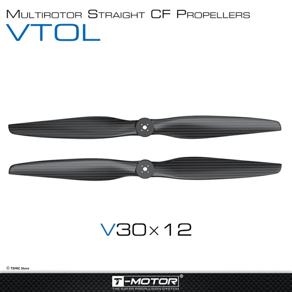 T-Motor V18x7.2 V22x7.4 V26x8.7 V30x12 V32x12.8 V34x13.6 V40x16 Carbon Fiber Propellers For VTOL Fixed Wing