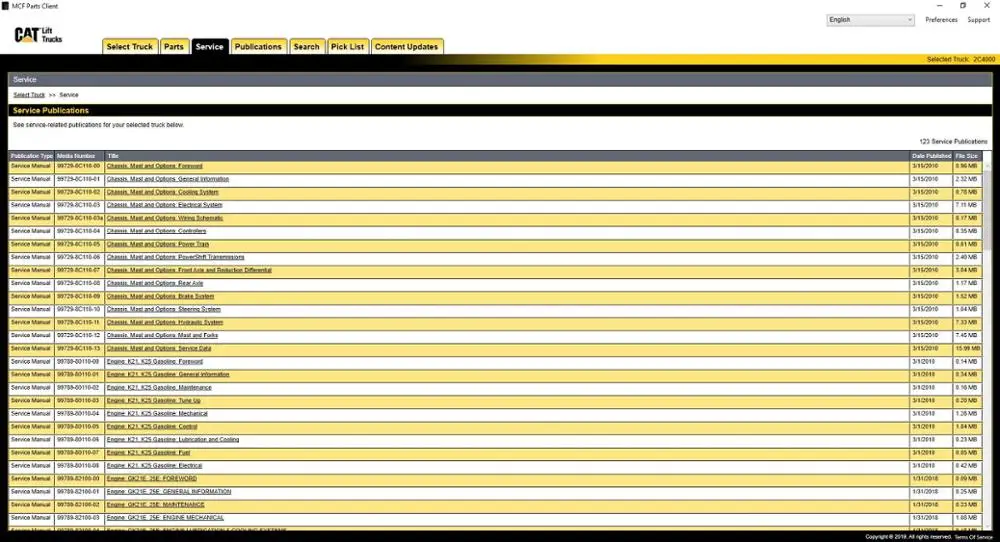 

For CAT Lift Trucks 2023 (MCFE) Spare Part Catalogue And Workshop Manuals EU