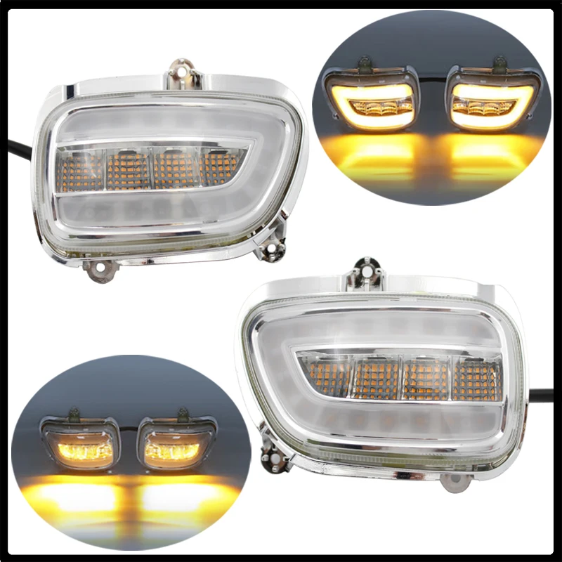 

2 Colors Motorcycle LED Front Side Turn Signal Indicator Lights for Honda Goldwing GL1800 F6B GL 1800 2001-2006 2005 2004 2003