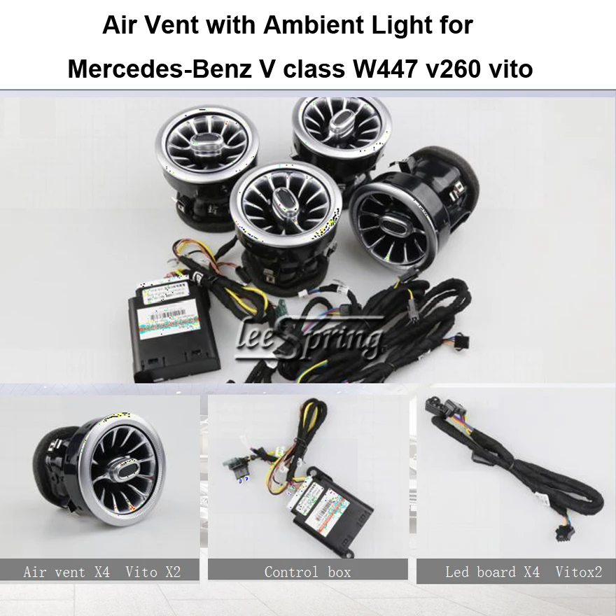 Air vent air outlet with ambient light atmosphere light for Mercedes Benz Mercedes-Benz V class W447 V260 vito