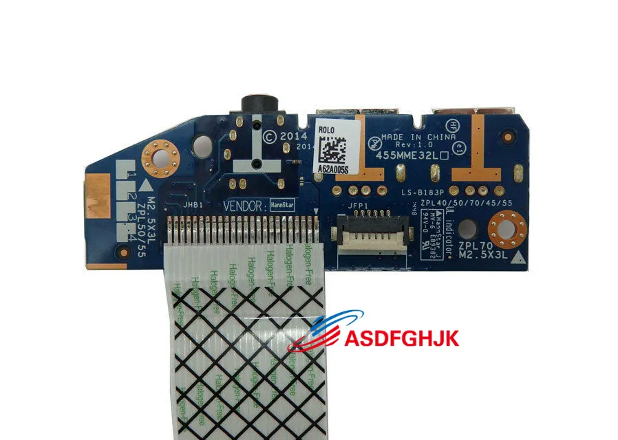 For HP ProBook 440 450 455 470 G2 Series Laptop USB Audio Board LS-B183P ZPL70 Work perfectly