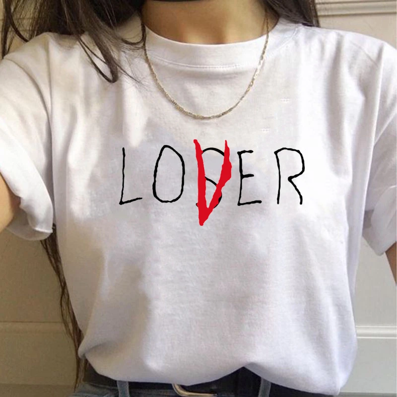 

Letter Prin Funny T shirt Women Casual Summer Femme Hipster T-Shirt 2024 Short Sleeve Ladies Tees Tops