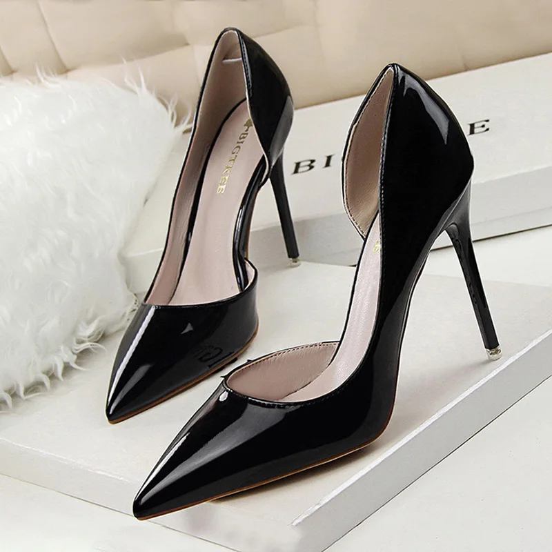 BIGTREE Shoes Patent Leather Heels 2025 Fashion Woman Pumps Stiletto Women Shoes Sexy Party Shoes Women High Heels 12 Colour