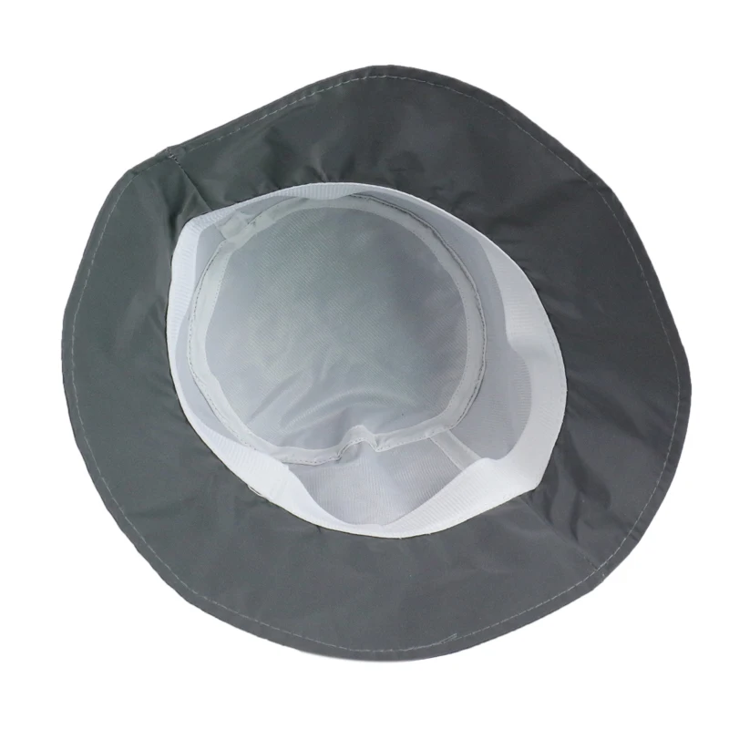 FOXMOTHER New Outdoor Sports Club Party  Silver Grey Reflective Luminous Fishing Caps Panama Bucket Hats Men Women Casquette