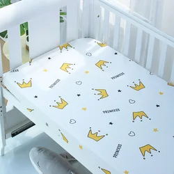 120*60cm Baby Fitted Sheet For Newborns Cotton Soft Crib Bed Sheet For Children Mattress Cover Protector Allow Custom Make