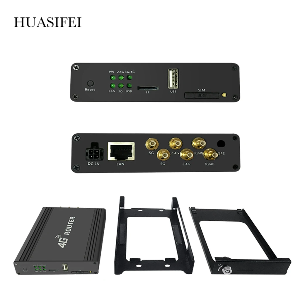 HUASIFEI 4G LTE 라우터 5GHz 자동차 와이파이 라우터 4g Sim 카드 산업용 라우터 여행 GPS 1200Mbps 듀얼 주파수 휴대용 4g 와이파이 ro