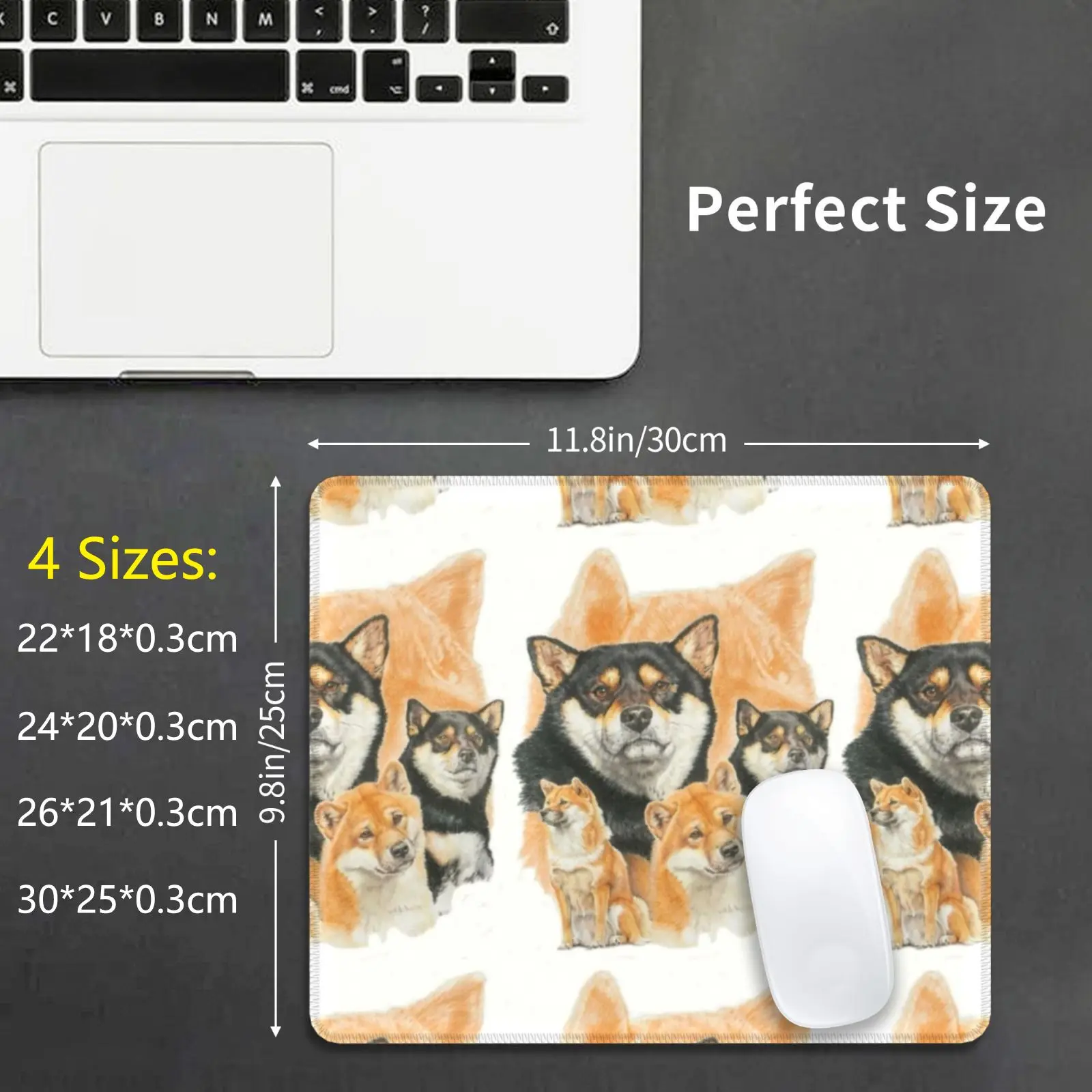 Shiba Inu Medley Mouse Pad 1784 Bbk0900 Non Sporting Group Dog Pet Canine Domestic Animal