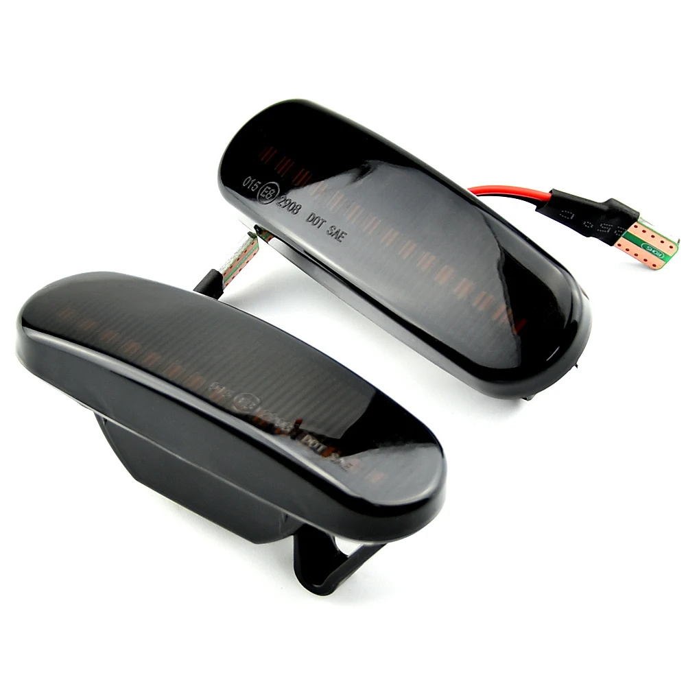 For Fiat Panda Punto Evo Stilo Qubo Peugeot Citroen Lancia Musa(350) Dynamic Smoke LED side marker light turn signal lamp