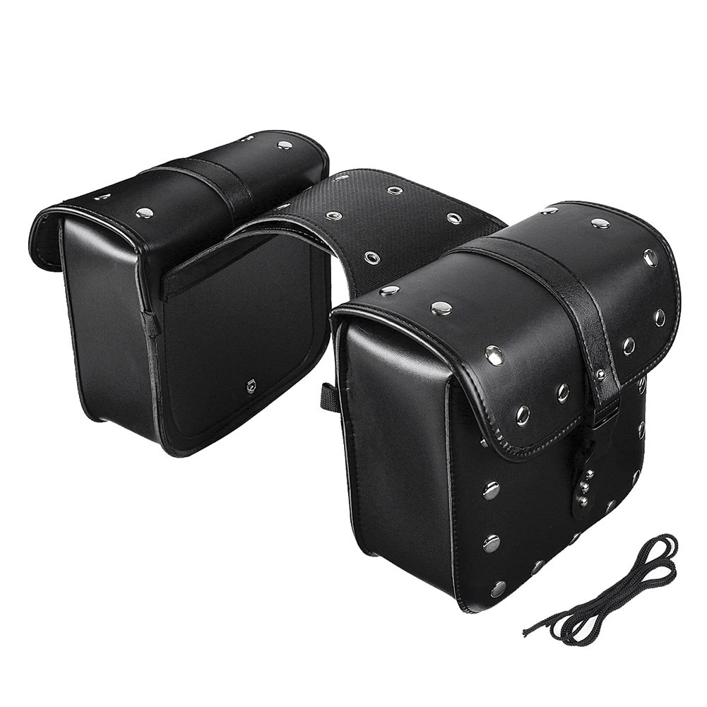 2Pcs Universal Waterproof Motorcycle Saddle Bag Pannier Side Storage Luggage