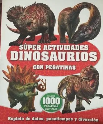 Child Kids Spanish Book Carhildhood Education Enlightenment Knowledge Story Lovely Cute Picture Dinosaur Stickers Book Age 3 up