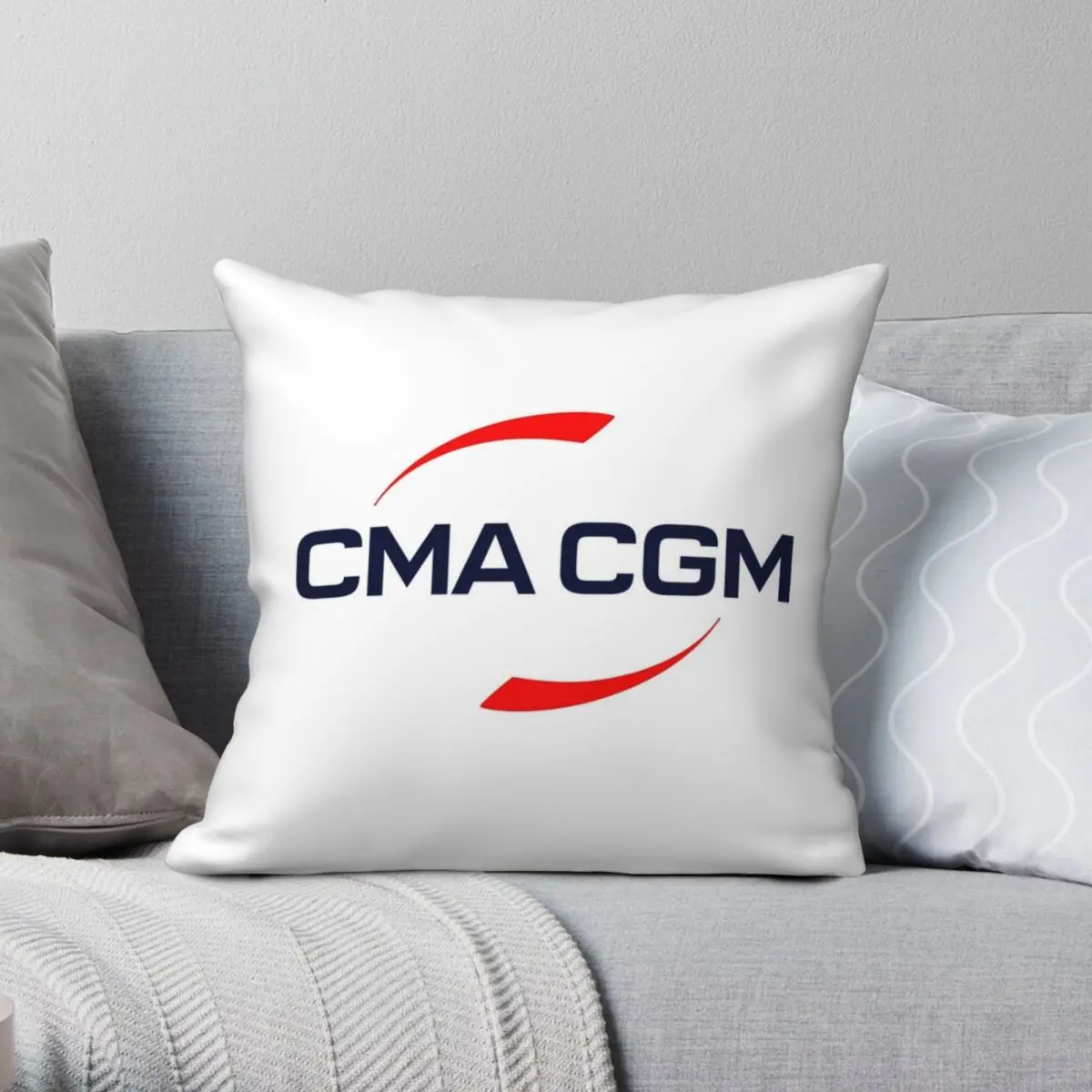 CMA CGM Jacques Saadé Pillowcase Polyester Linen Velvet Pattern Zip Decor Pillow Case Sofa Seater Cushion Cover 45x45