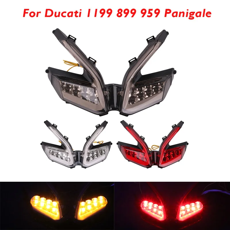 Motorcycle LED Rear Moto Stop Brake Light Tail Light Turn Signal Indicators for Ducati 1199 899 959 Panigale