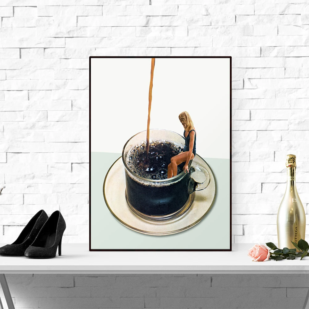 Coffee Wall Art Prints and Posters Abstract Canvas Painting Wall Pictures Kitchen Art For Cafe Shop Home Decoration Gift Idea
