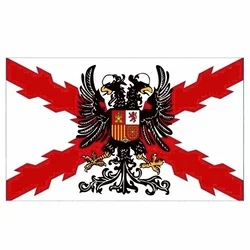 ZXZ custom flag 90X150CM Spanish Empire Cross of Burgundy Flag 1506 Cross of Burgundy with emblem 3X5FT Spain flag