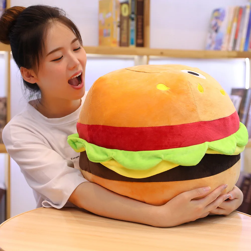 Jouet en peluche hamburger pizza, crème glacée, 50 frites, restauration rapide, gâteau pop-corn, oreiller coussin, jouet pour enfant, cadeau d'anniversaire, 197