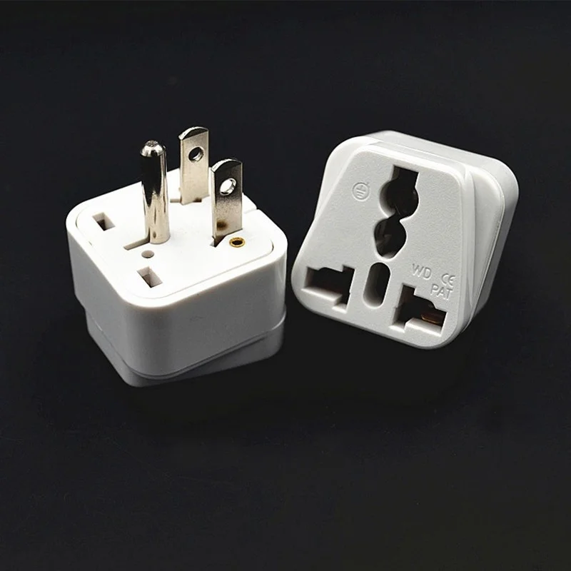 3pin US To AU UK EU Plug Adapter Converter Euro HK Australia to USA America Japan JP Canada CA 3 PIN Charger Converter Plug