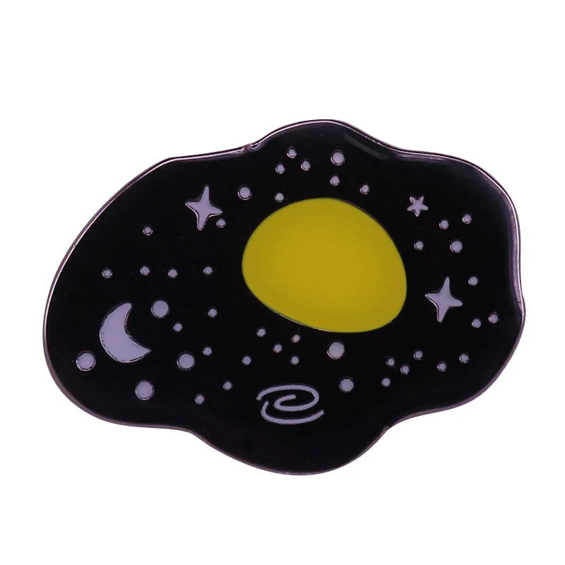 Space fried egg planet pin creative galaxy astronomy lover gift