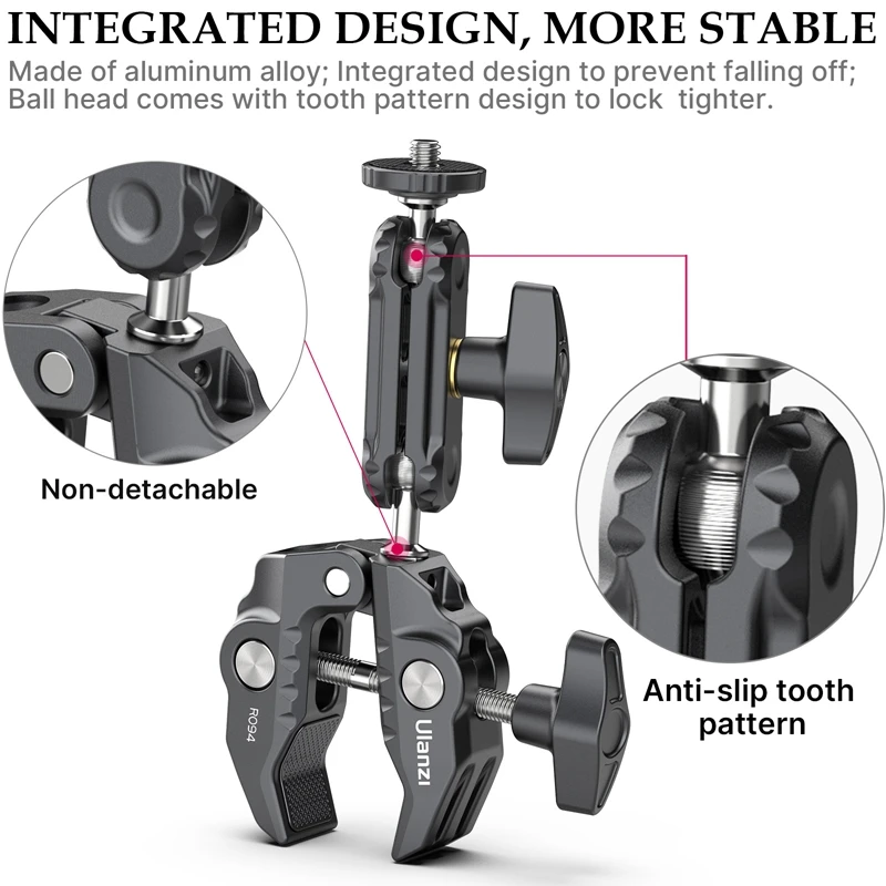 Ulanzi r094 Super Clamp verlängern 1,5 Gewinde für Magic Arm LED Füll licht Mikrofon Universal Ball Head clamp Loadmax kg