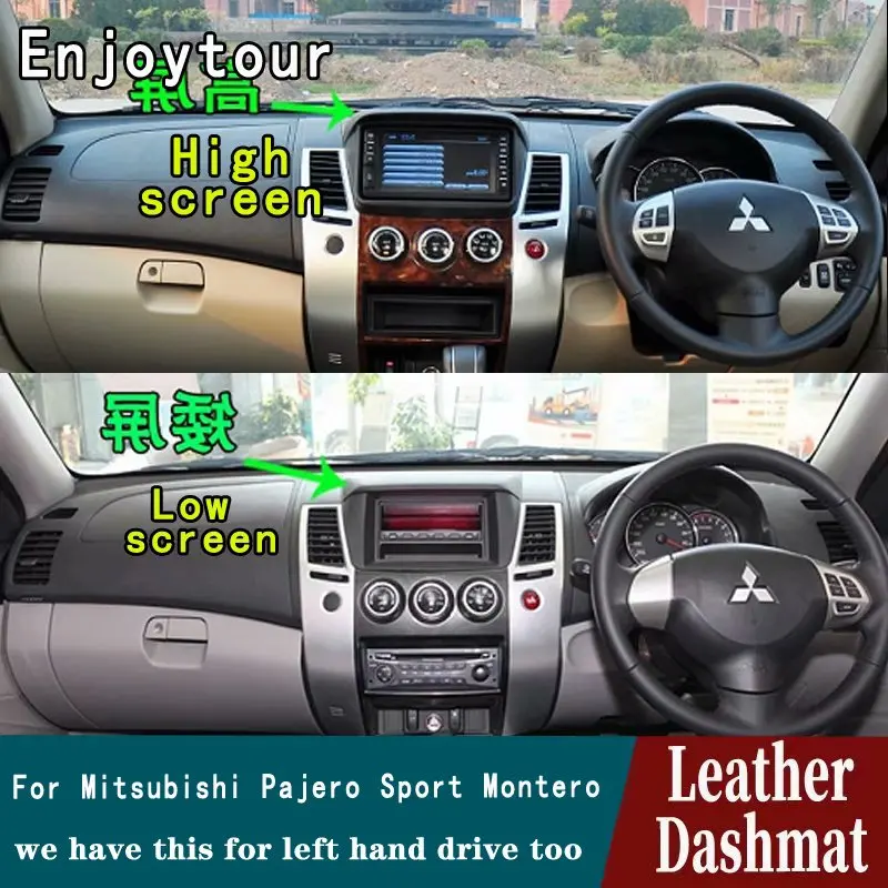 

For Mitsubishi Asx RVR Outlander Sport Leather Dashmat Dashboard Cover Pad Dash Mat Carpet Car Styling Accessories RHD