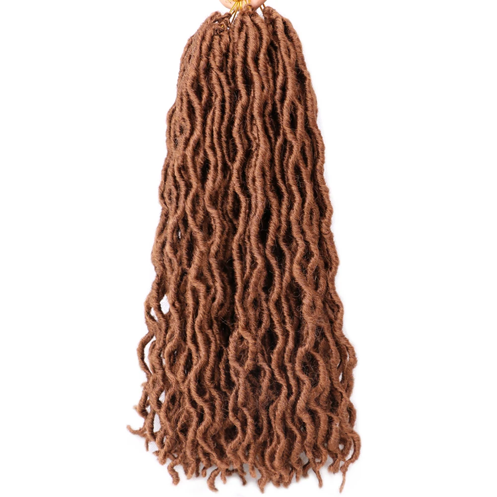 Gypsy Locs Synthetische Goddess Faux Locs Häkelhaar Weiche Zöpfe Dreadlocks Lockige Twist-Flechthaare für Frauen Schwarz 15 Stränge – Detail 14