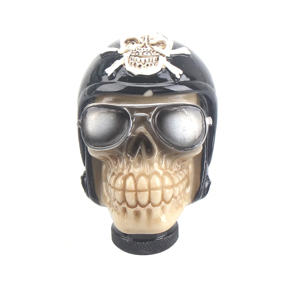 

YOMI Skull Shape Head shift knob Car Accessories Decoration Car Manual Gear Stick Shifter Lever Knob gear shift knob