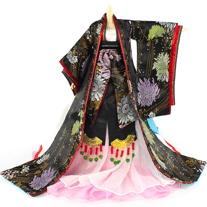 chinese Traditional Costume Exquisite Dress For Girls' Dolls Ancient Dress For 30CM Dolls DIY Hanmade Doll Accessories Z824