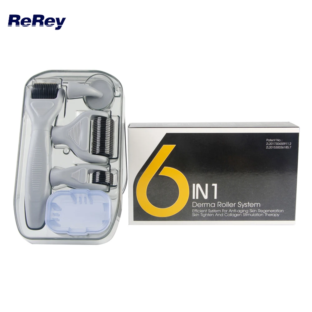 

NEW 6 in 1 Derma Roller Micro Needle Kit Hydra Microneedling Roller for Eye Face Body Skin Beauty Dermaroller Rejuvenation