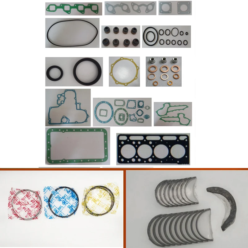 

complete repair Overhaul engine full gasket set kit crankshaft connecting rod bearing piston ring for Kubota engine: V2202