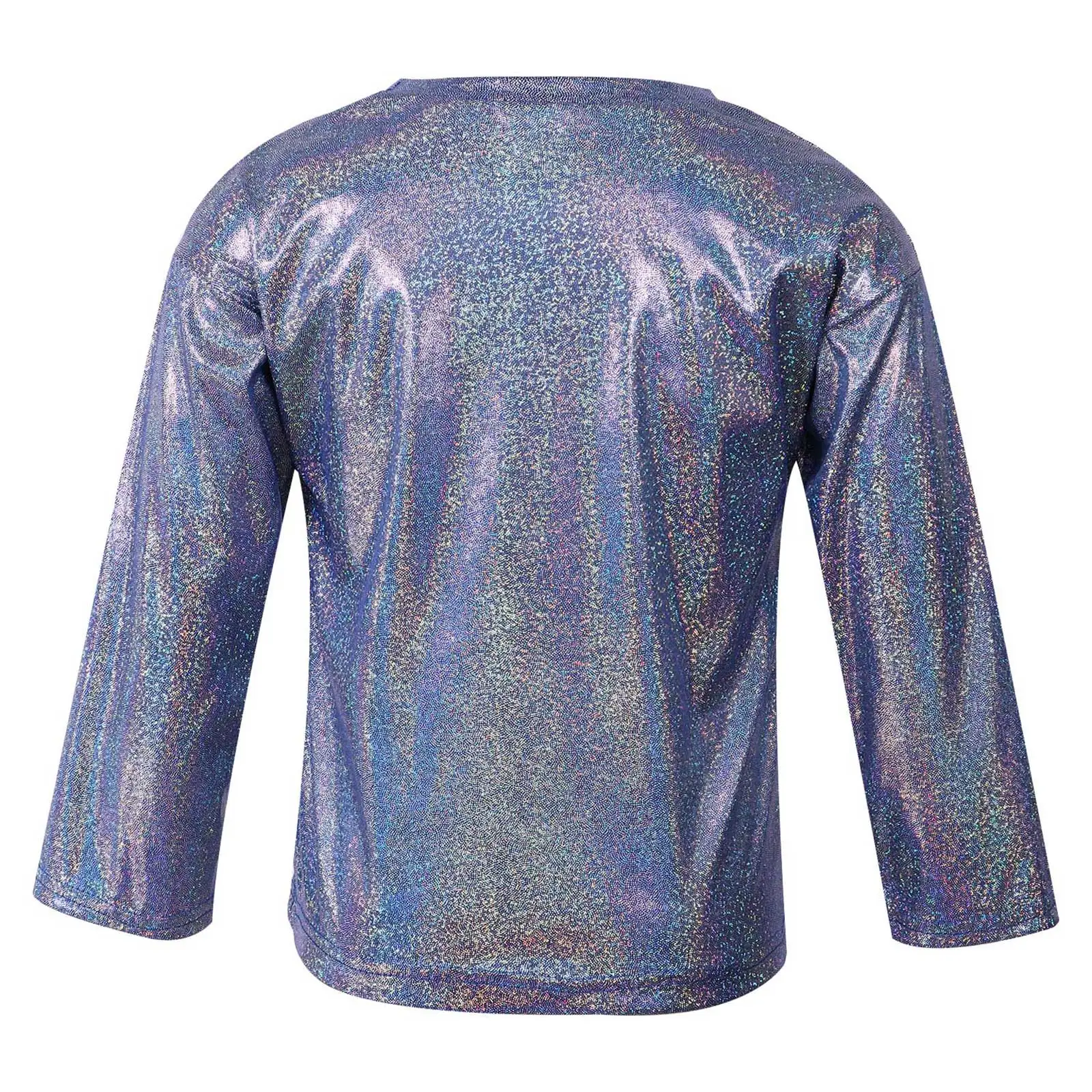 เด็กสาวเวทีเต้นรำเสื้อผ้าเด็ก Hip Hop Performance Tops กางเกงวัยรุ่น Shiny Metallic Bronzing Belly เต้นรำแจ๊สเครื่องแต่งกาย