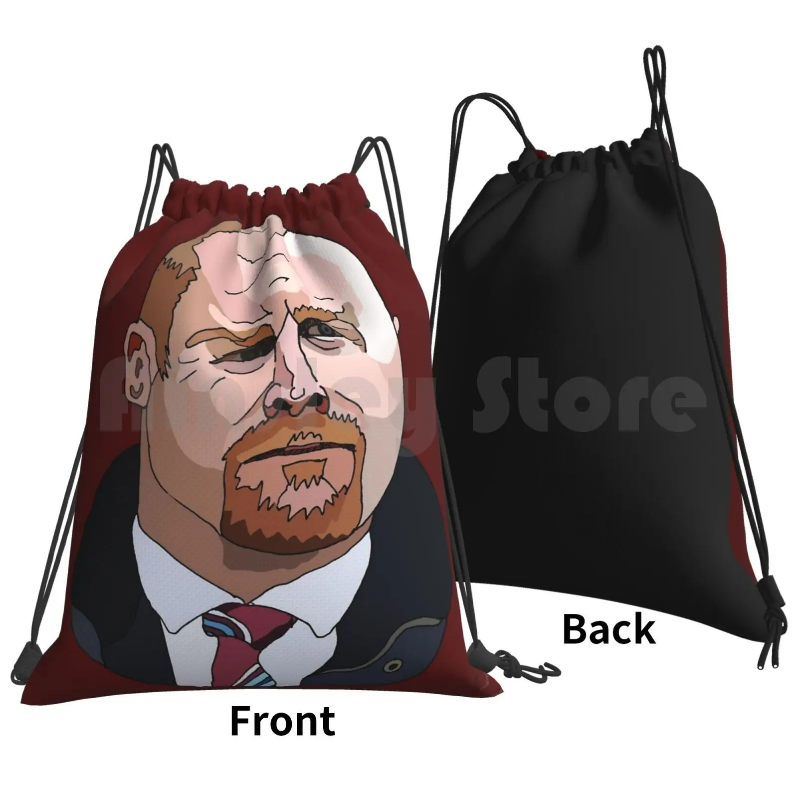 Sean Dyche Backpack Drawstring Bag Riding Climbing Gym Bag Sean Dyche Burnley Burnley Football England Manager Ginger Beard