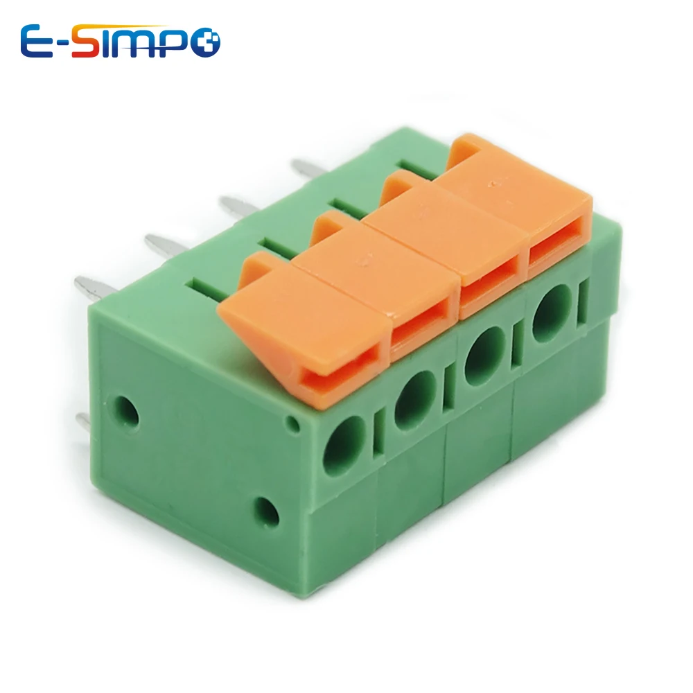 

100pcs 142V 142R FFKDSA/V1 H1 7.62mm/0.3" Vertical/Top Right Angle/Side Entry 22-14AWG PCB Spring Wire Connector Terminal Block