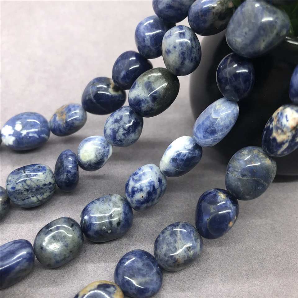 Sodalite Beads Natural Loose Stone Irregular Gravel Shape DIY for Bracelet