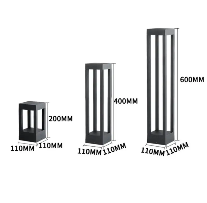 กันน้ำ LED โคมไฟสนามหญ้า COB LED ภายนอก Bollard Light AC85-265V DC12V กลางแจ้งสวน Courtyard แผนที่แสงแนวนอน