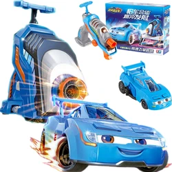 New Screaming Burst Speed Blasting Rocket Pull Back Inertial Gun＆ Car Combination launch High-Speed Engine Track Car kids Toy