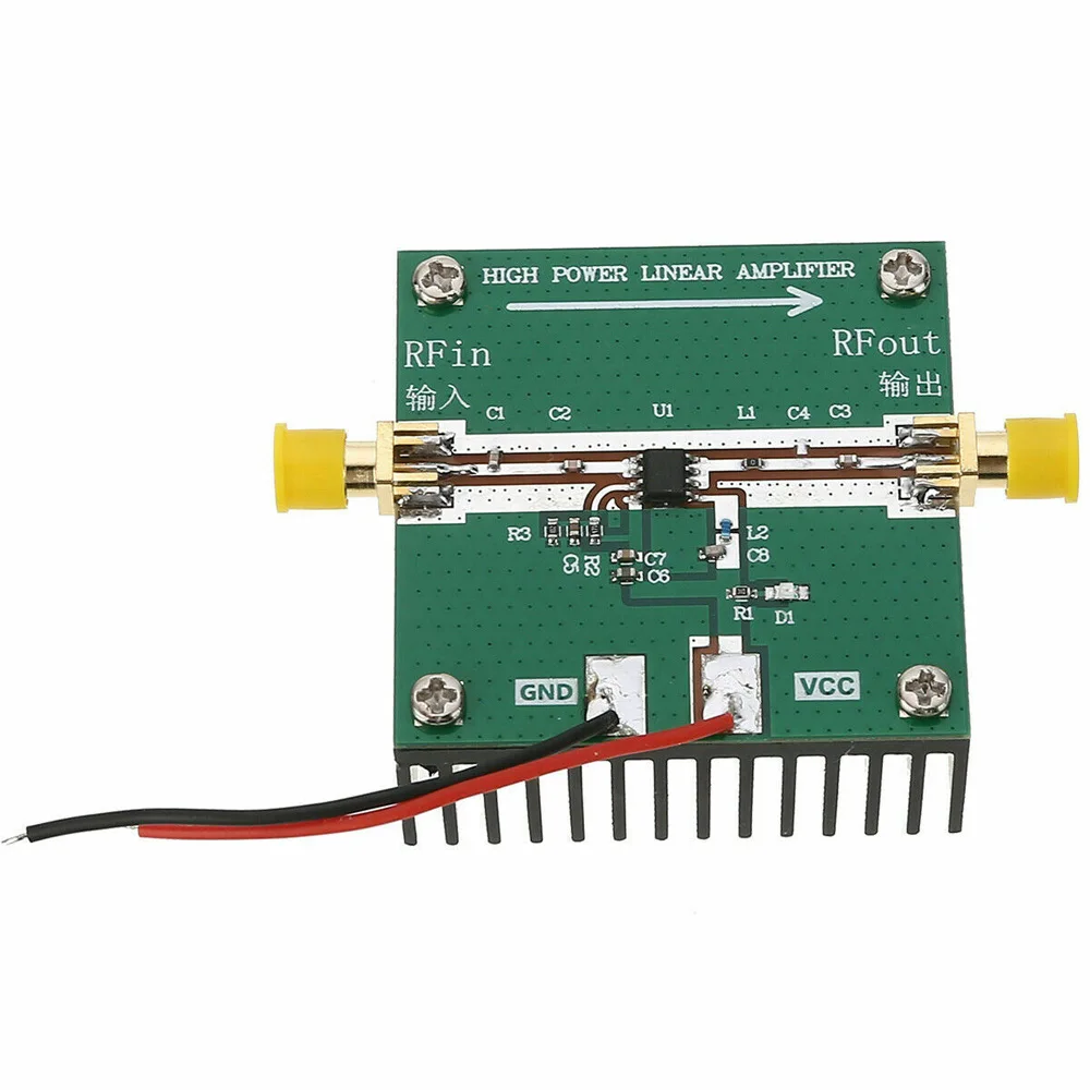 RF2126 400MHZ-2700MHZ broadband RF Power Amplifier 2.4GHZ 1W For Bluetooth Ham Radio Amplifier with heat sink