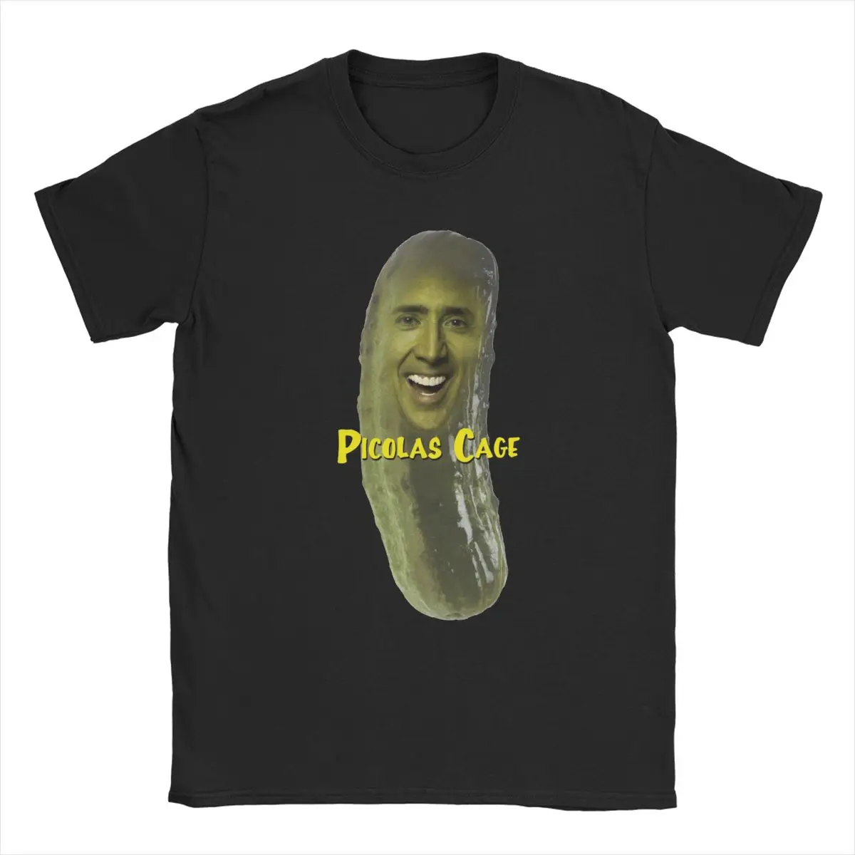 Picolas Cage Nicolas Cage Men T Shirts Pickle Pickolas Vintage Tee Shirt Short Sleeve T-Shirts Pure Cotton Plus Size Tops