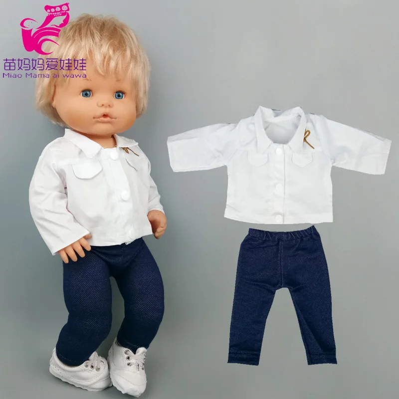 16 inch Doll boy hooded jacket for Nenuco Ropa Y Su Hermanita 16 inch baby doll clothes blue coat