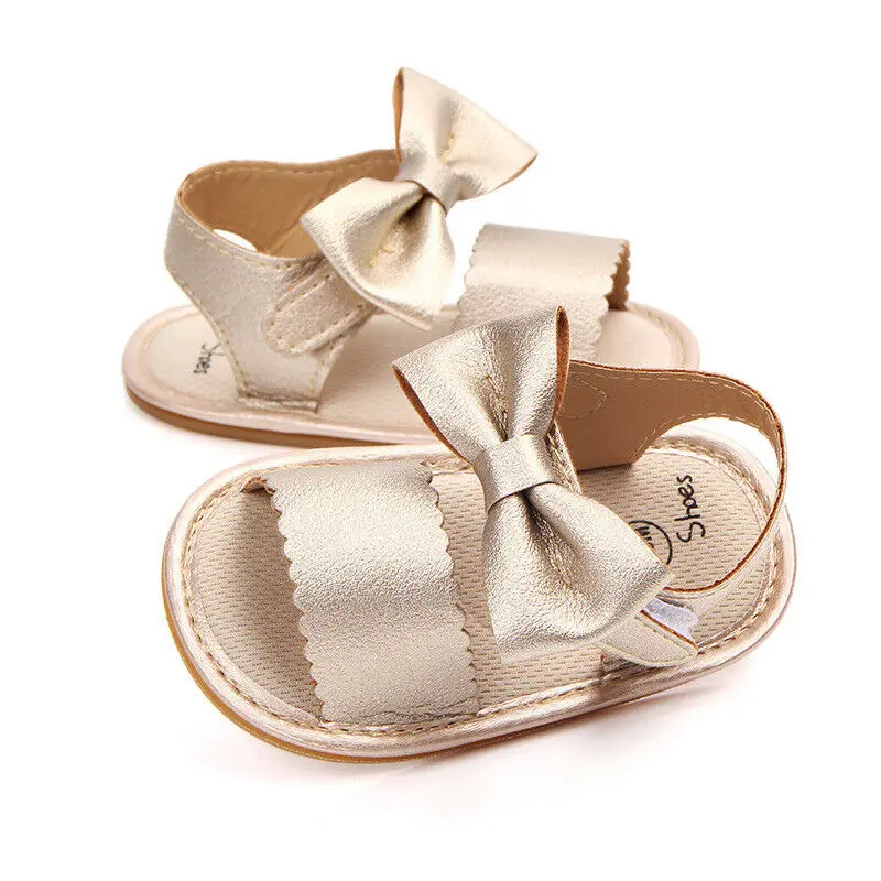 

Pudcoco Summer Newborn Baby Girl Shoes Bowknot Princess Sandals Soft Sole Shoes Prewalker