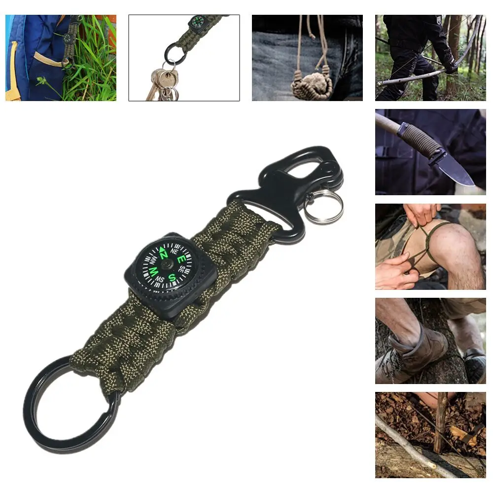 Военный экстренный парашютный шнур брелок в виде клюва для выживания комплект 4 мм 550Ibs сила Паракорд веревка компас инструментов для использования на открытом воздухе