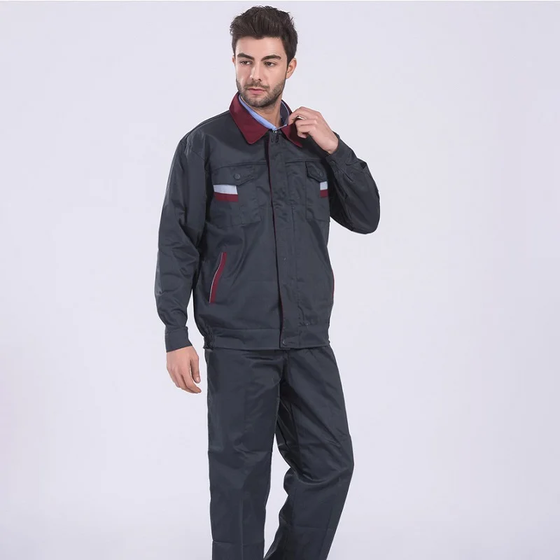 

Spring Work Clothing For Men Women Jacket+Pants Workshop Uniforms Factory Auto Repair Worker Durable Suits Mechanical Coveralls