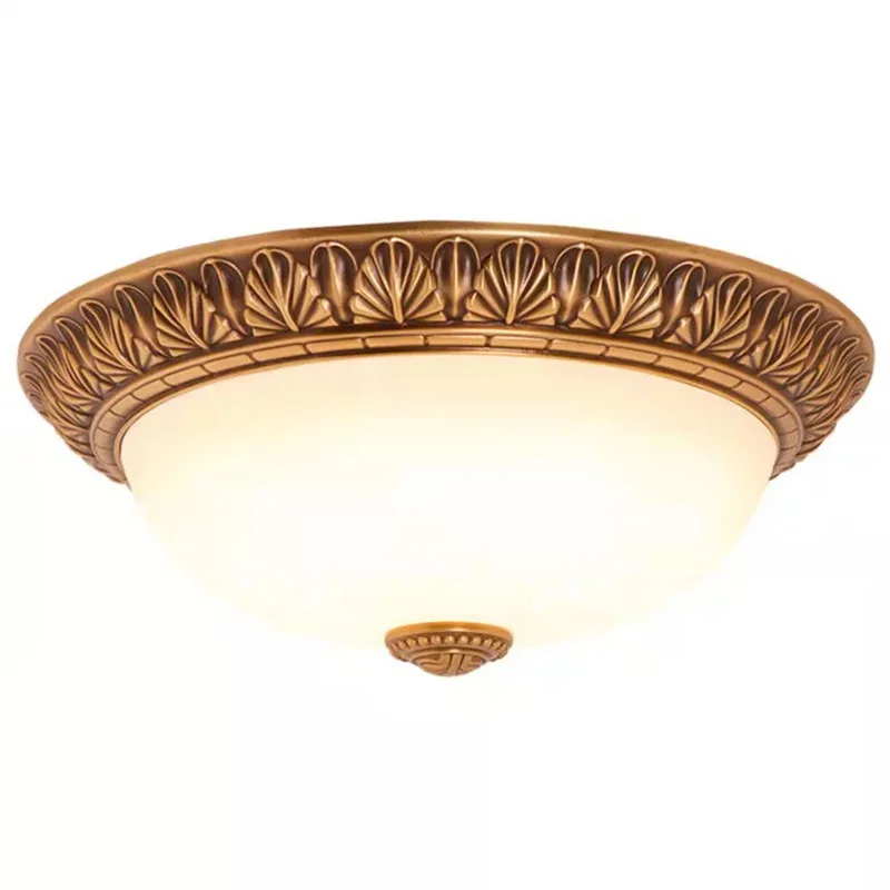 

Ceiling Lamp European Style Retro Bedroom Lamp LED Round Creative Personality Light Luxury American Modern Room Aisle Lamp