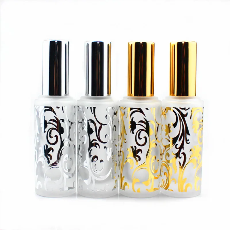 

5pcs/lot 50ML Frostesd Glass Perfume Bottle Refillable Travel Perfume Atomizer Empty Perfume Spray Bottles