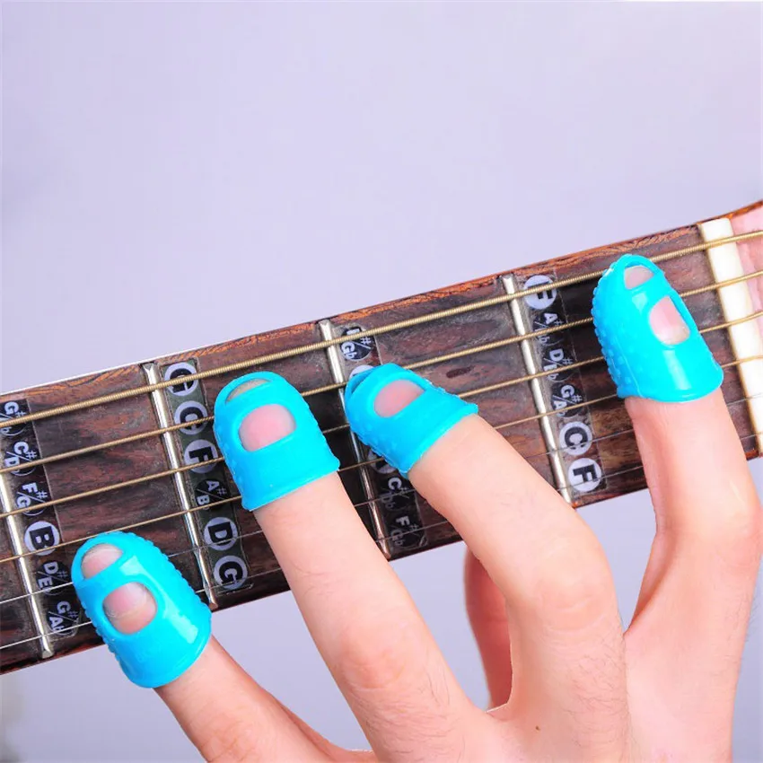 5PCS/lot Silicone Finger Sleeve Anti-scald Non-slip Finger Gloves Guitar Piano Finger Sleeve Protection Case Kitchen Oven Mitts