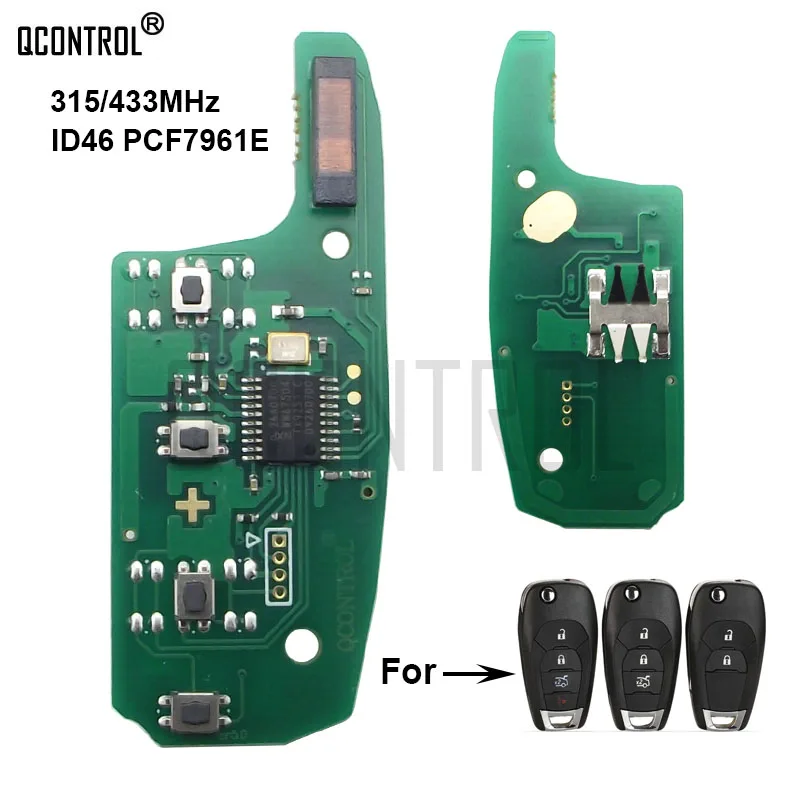 QCONTROL  Car Remote Key Electronic Circuit Board for Chevrolet Malibu Cruze Aveo 315MHz/433MHz Auto Control Alarm Door Lock