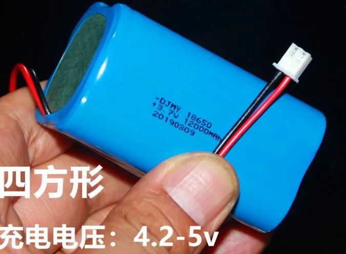 3.7V 12000mah 18650 lithium battery pack 18650-4P li-ion battery for fishing light